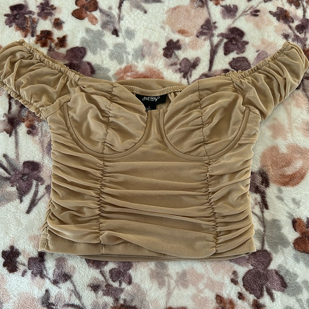 Beige crop top